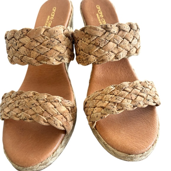 Andre Assous Tan Braided Sandals NWT size 10 - Picture 2 of 11